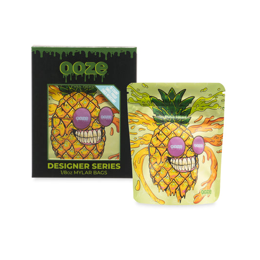 Ooze Designer Series 1/8 Ounce Mylar Bag 10-Count Box - Mr. Pineapple