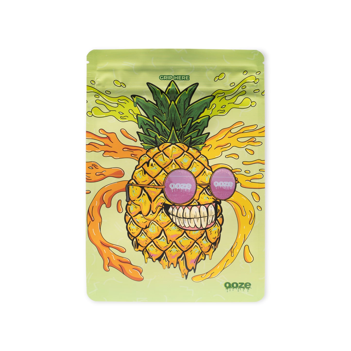 Ooze Designer Series 1 Ounce Mylar Bag 10-Count Box - Mr. Pineapple