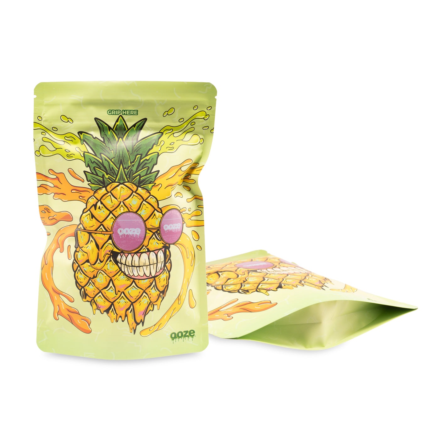 Ooze Designer Series 1 Ounce Mylar Bag 10-Count Box - Mr. Pineapple