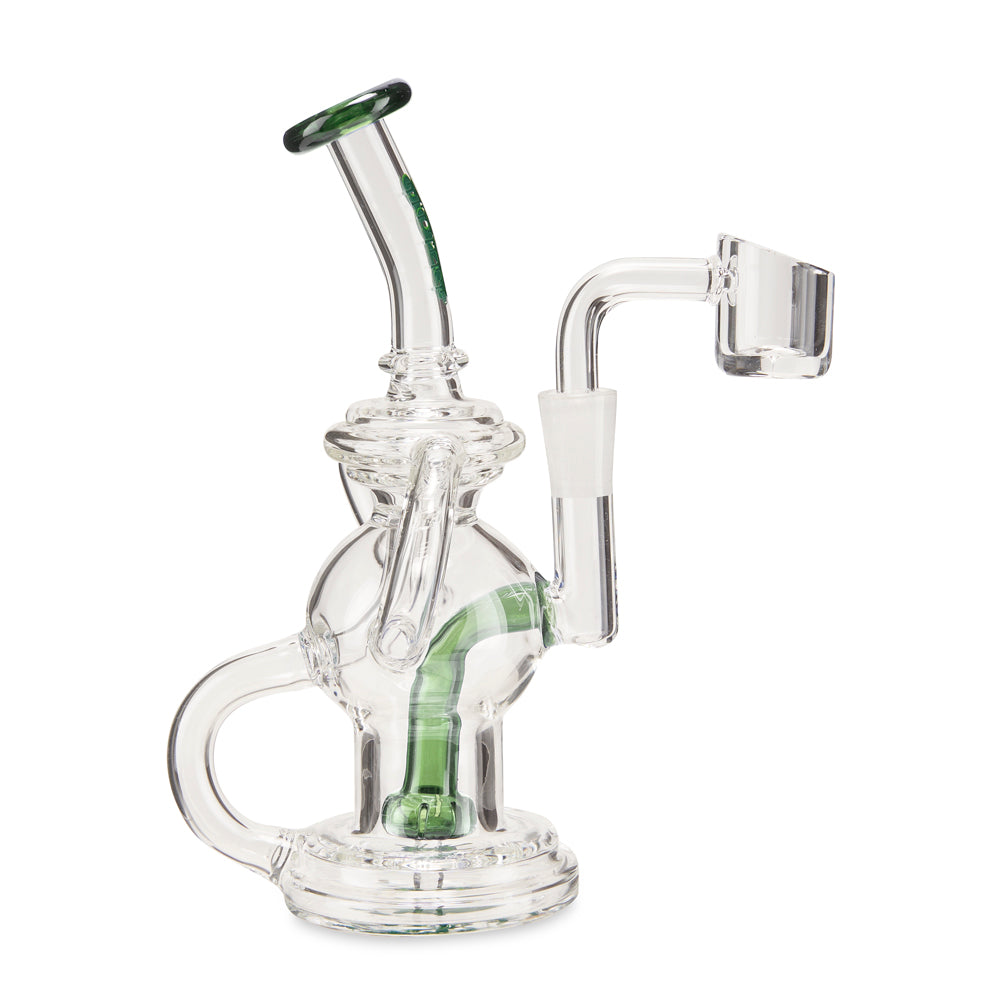 Ooze Flood Mini Recycler Dab Rig – Slime Green