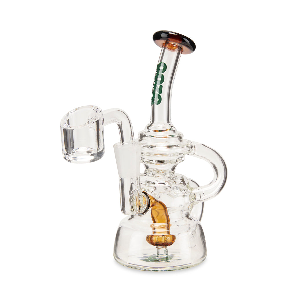 Ooze Flood Mini Recycler Dab Rig Sea Sand Amber