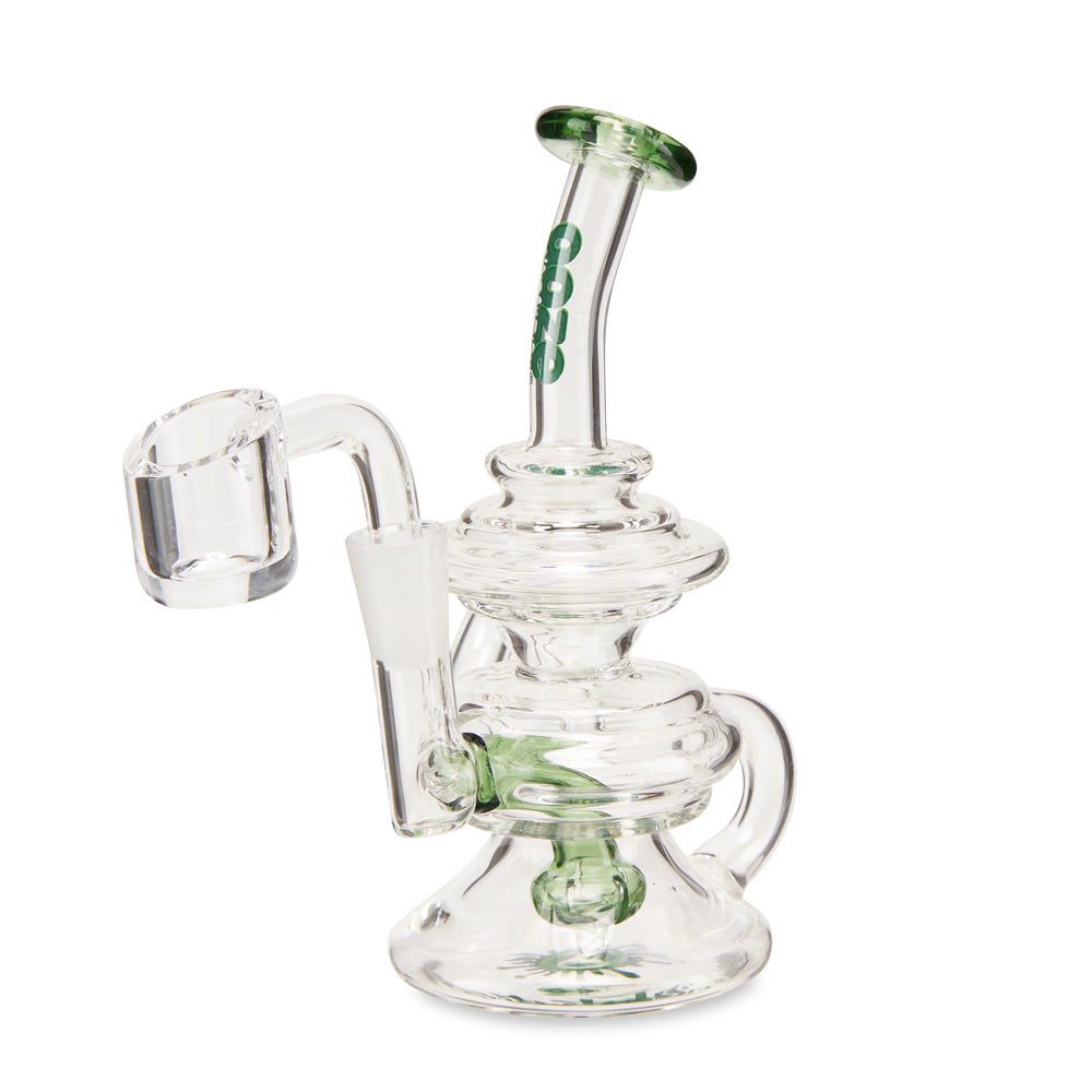 Ooze Rip Tide Mini Recycler Dab Rig – Slime Green