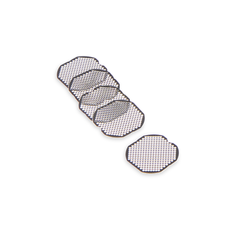 5 Verge replacement chamber screens are laid out in a row