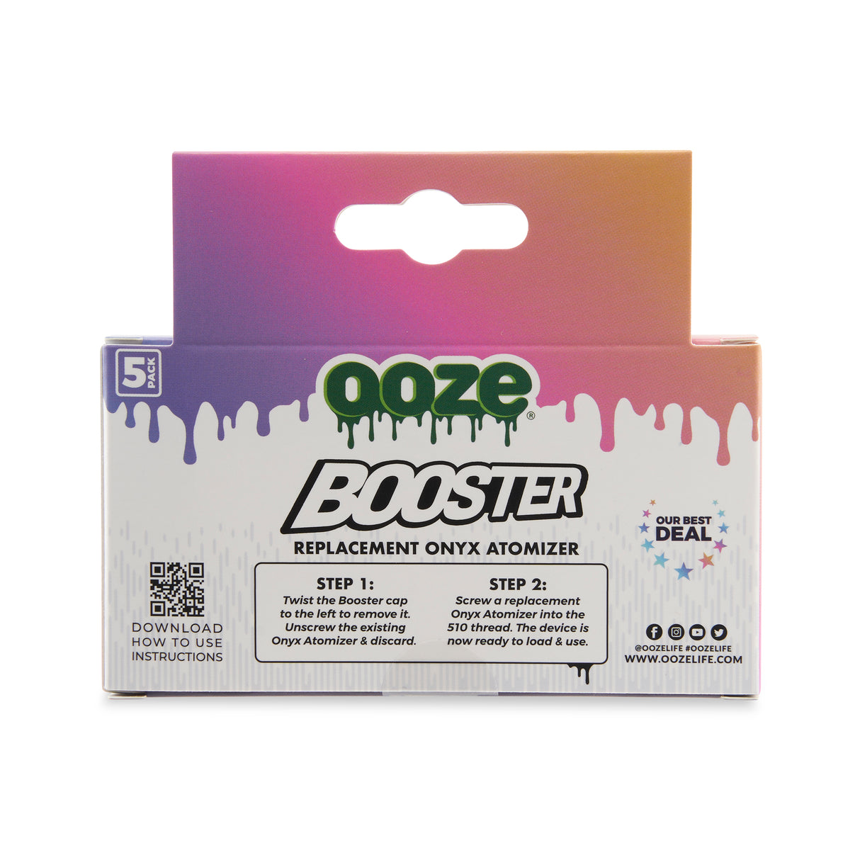 Booster Onyx Atomizer Replacement 5-Pack