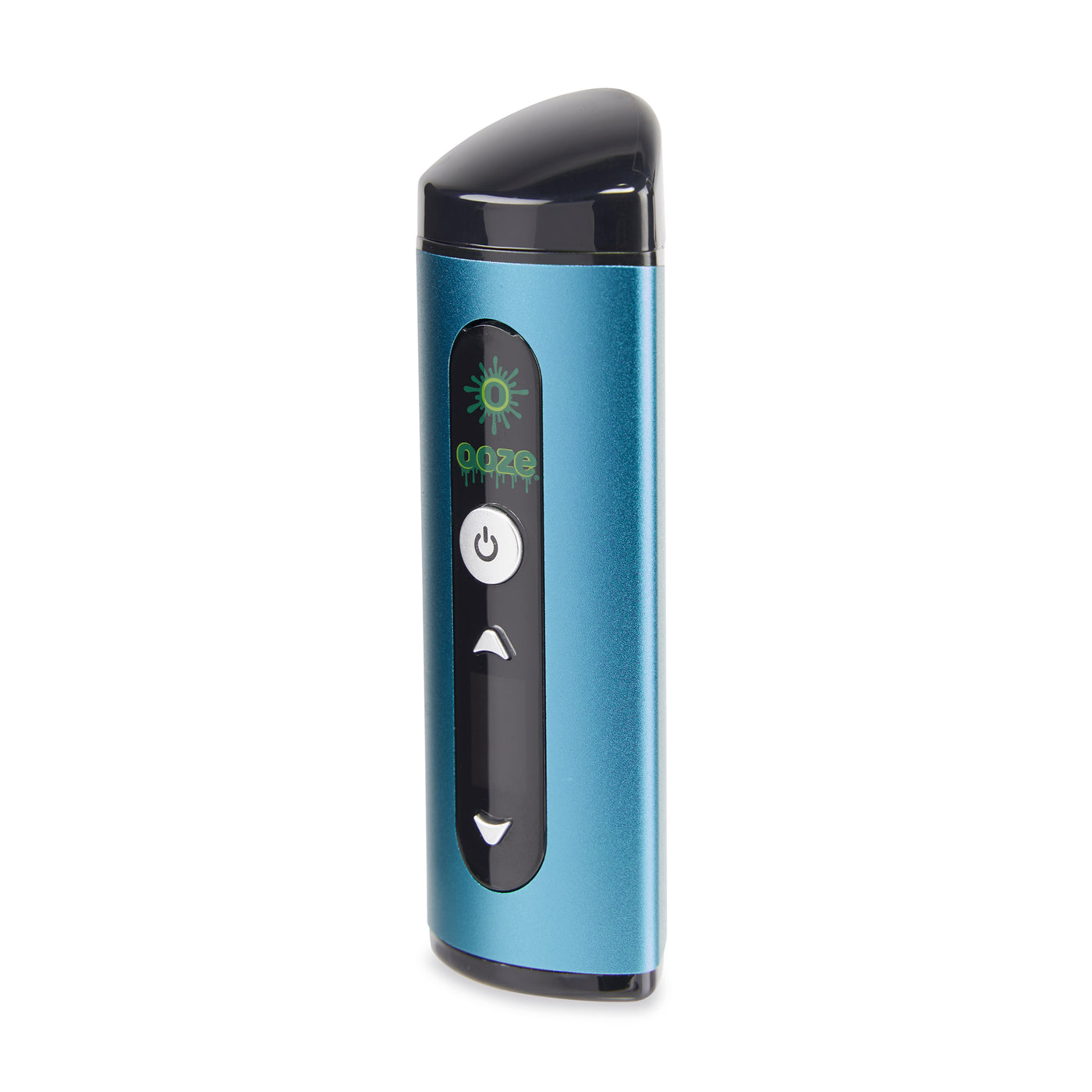 Angled view of Blue Drought dry herb vaporizer