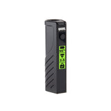 Angled view of black Novex 2 battery with the screen turned on