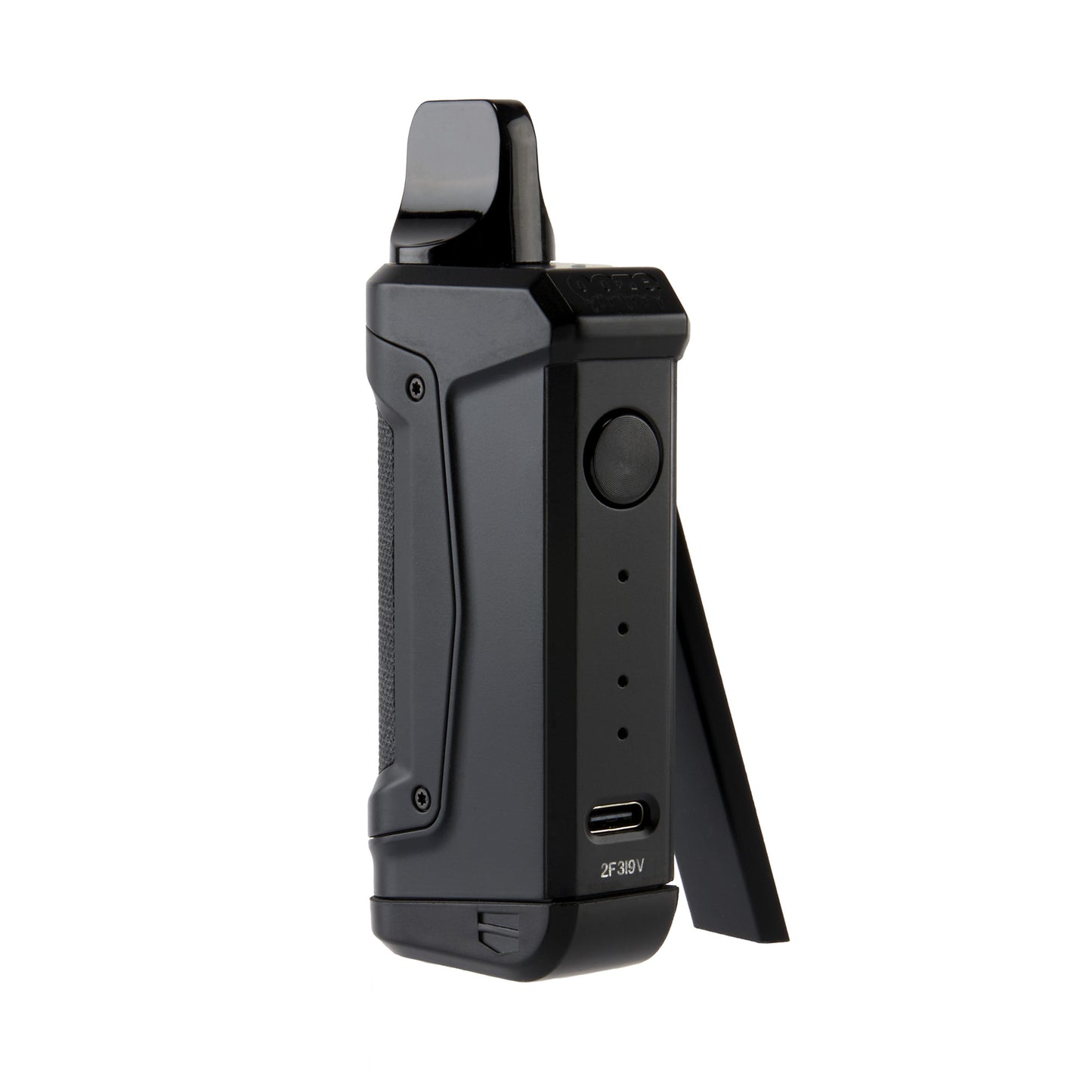 The panther black Ooze Duplex 2 extract vaporizer has the magnetic plate leaning on it to show the interface