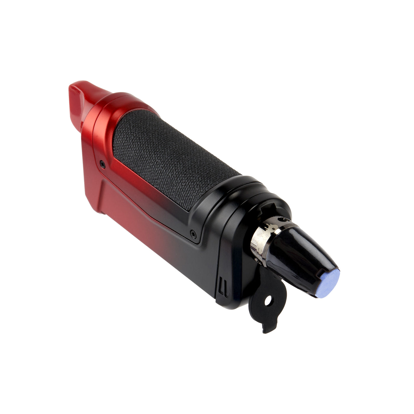 mouthpiece of Duplex 2 red and black concentrate vaporizer removed from body