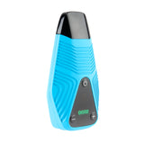 The sapphire blue Ooze Brink dry herb vape is shown on an angle
