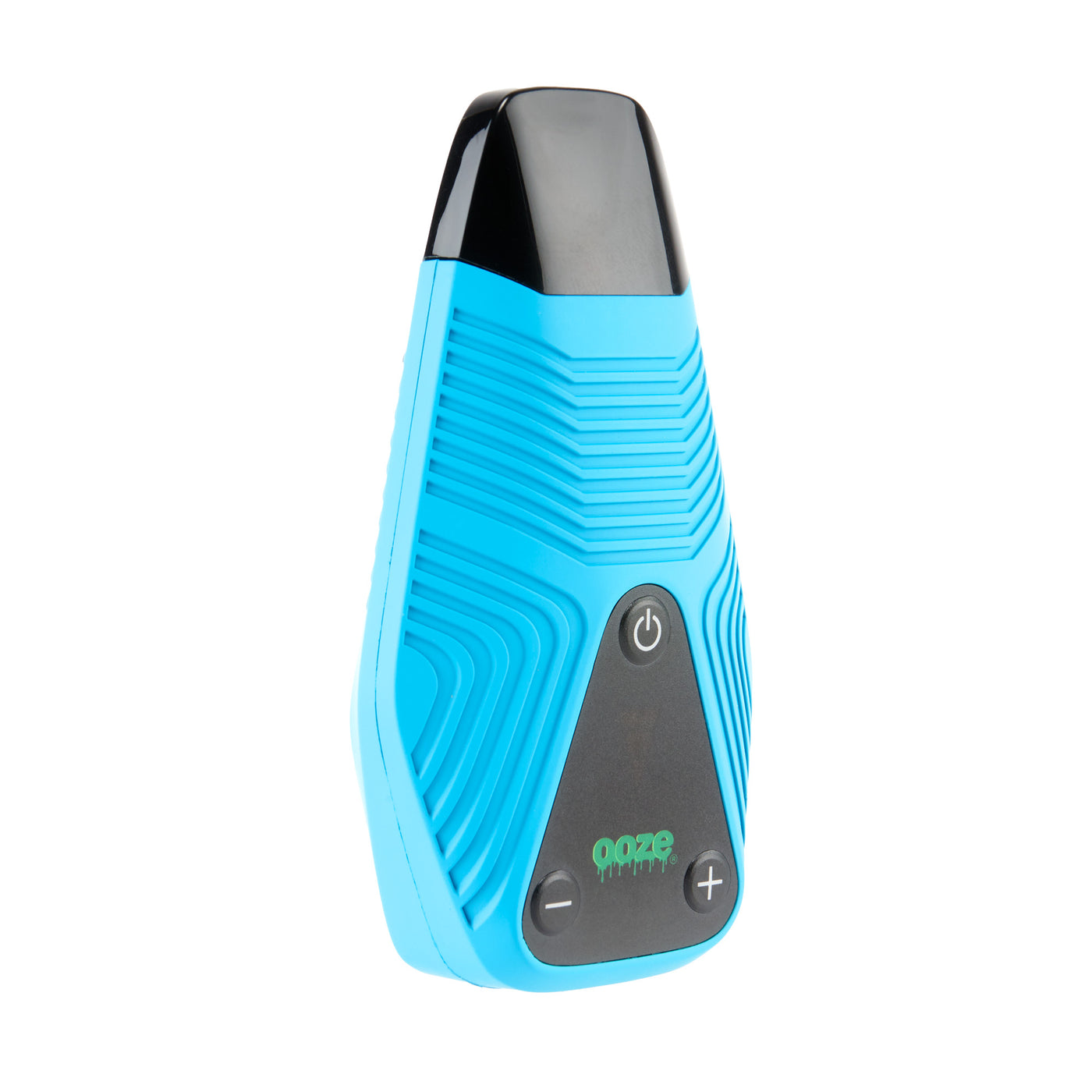 Side view of Brink blue dry herb vaporizer
