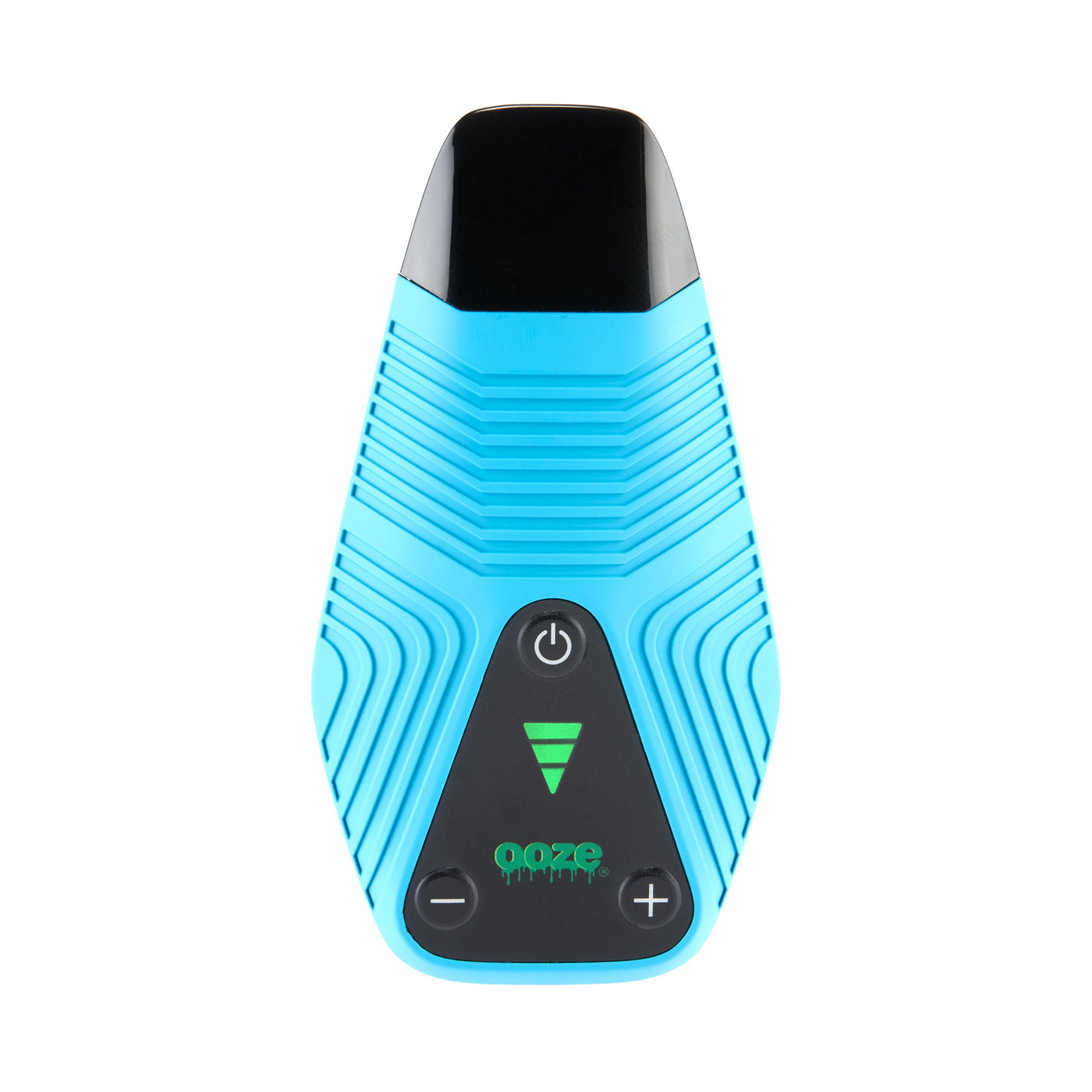 Front view of Brink blue dry herb vaporizer
