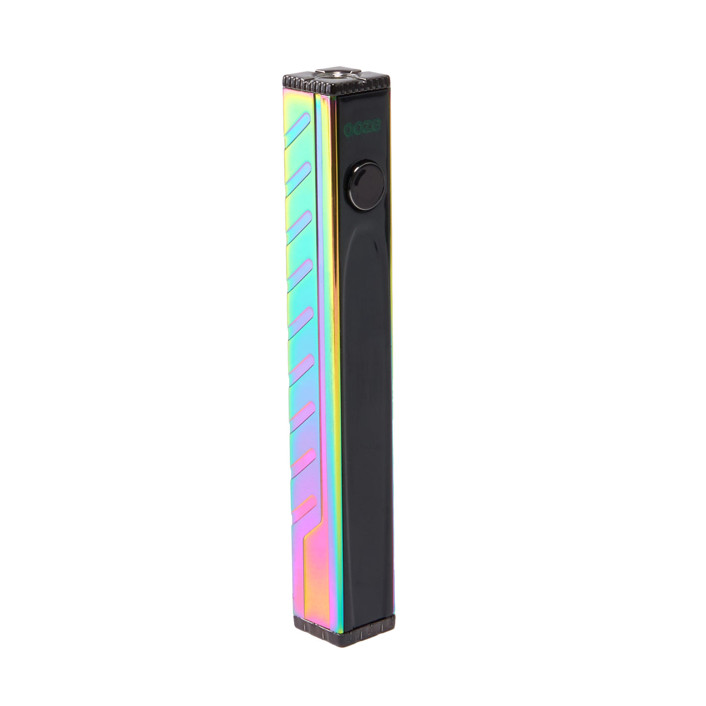 angled view of rainbow Quad 2 square vape without USB charger