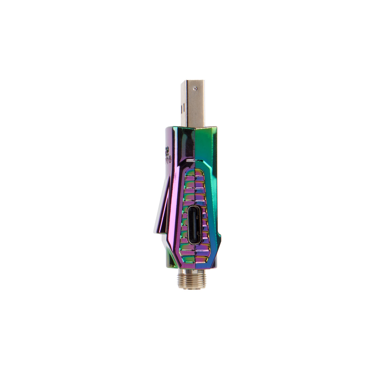 Side view of rainbow Bolt 510 USB Charger with type-c port shown