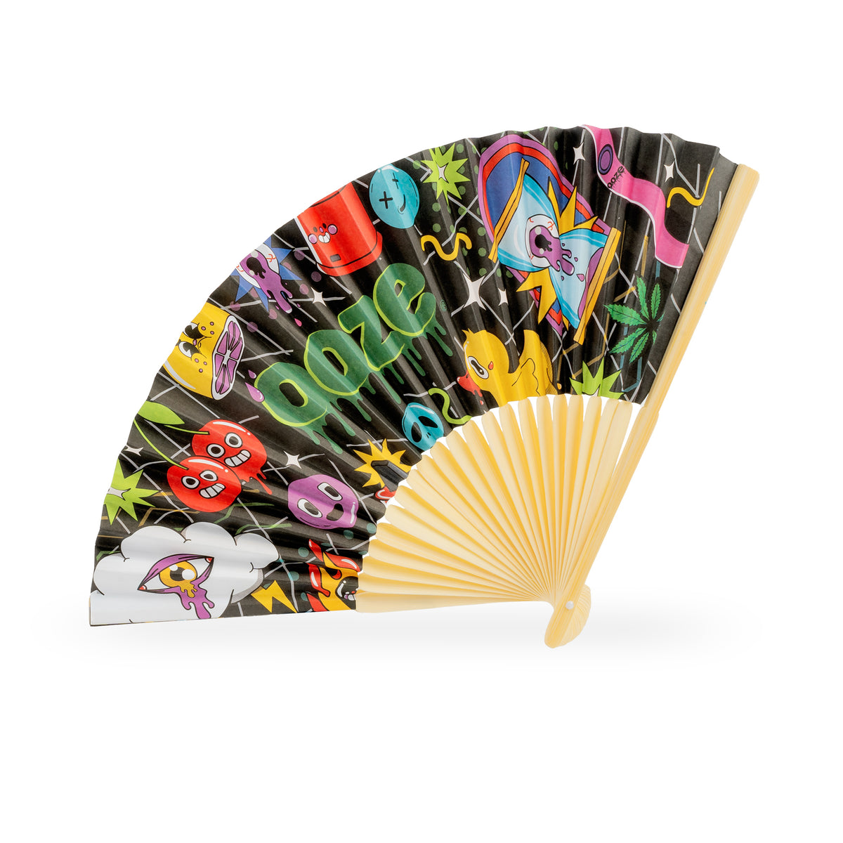 The Time Warp paper fan opened to show the design