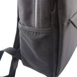 Close up side view of Black smell proof Traveler Series backpack 