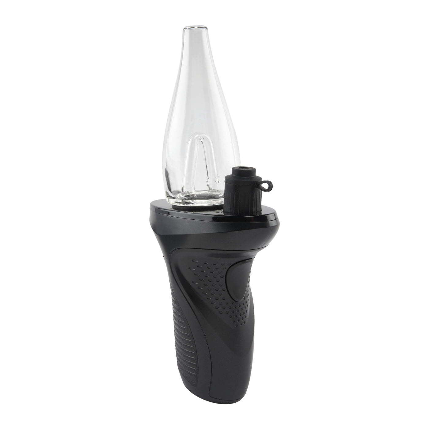 Angled view of Black Ooze Trigger Vaporizer Max e-rig