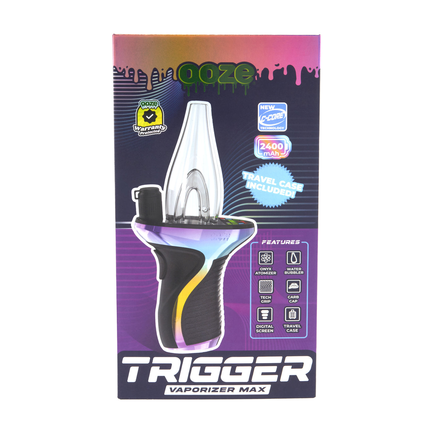 Box for the Rainbow Ooze Trigger vaporizer max e-rig