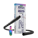 Rainbow Hookah Hose wrapped around Hookah Dab Rig Hose replacement box