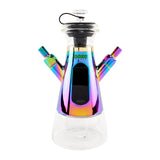 Rainbow hookah dab rig facing forward without any hoses attached
