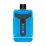 Front shot of Duet Blue double cartridge vape with screen on