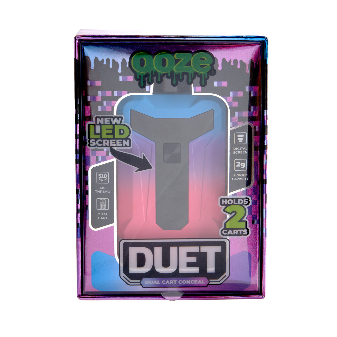 Duet Blue and Pink Twilight Concealed Vape Battery | Ooze Duet Blue and Pink Twilight Concealed Vape Battery | Ooze