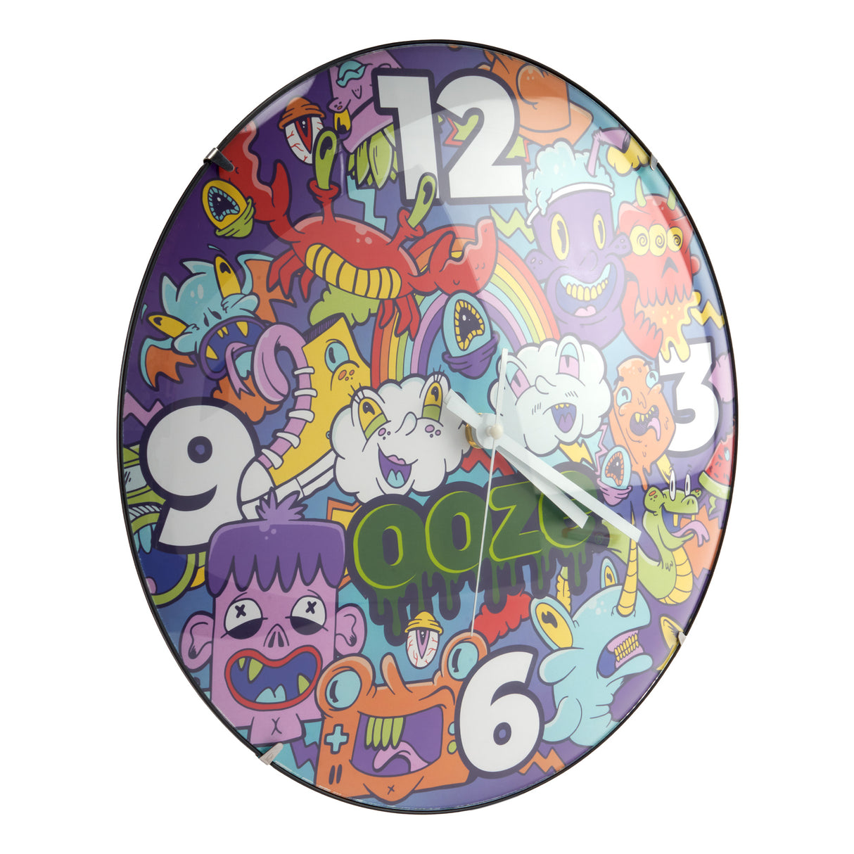 Angled view of Hype Engine wall clock