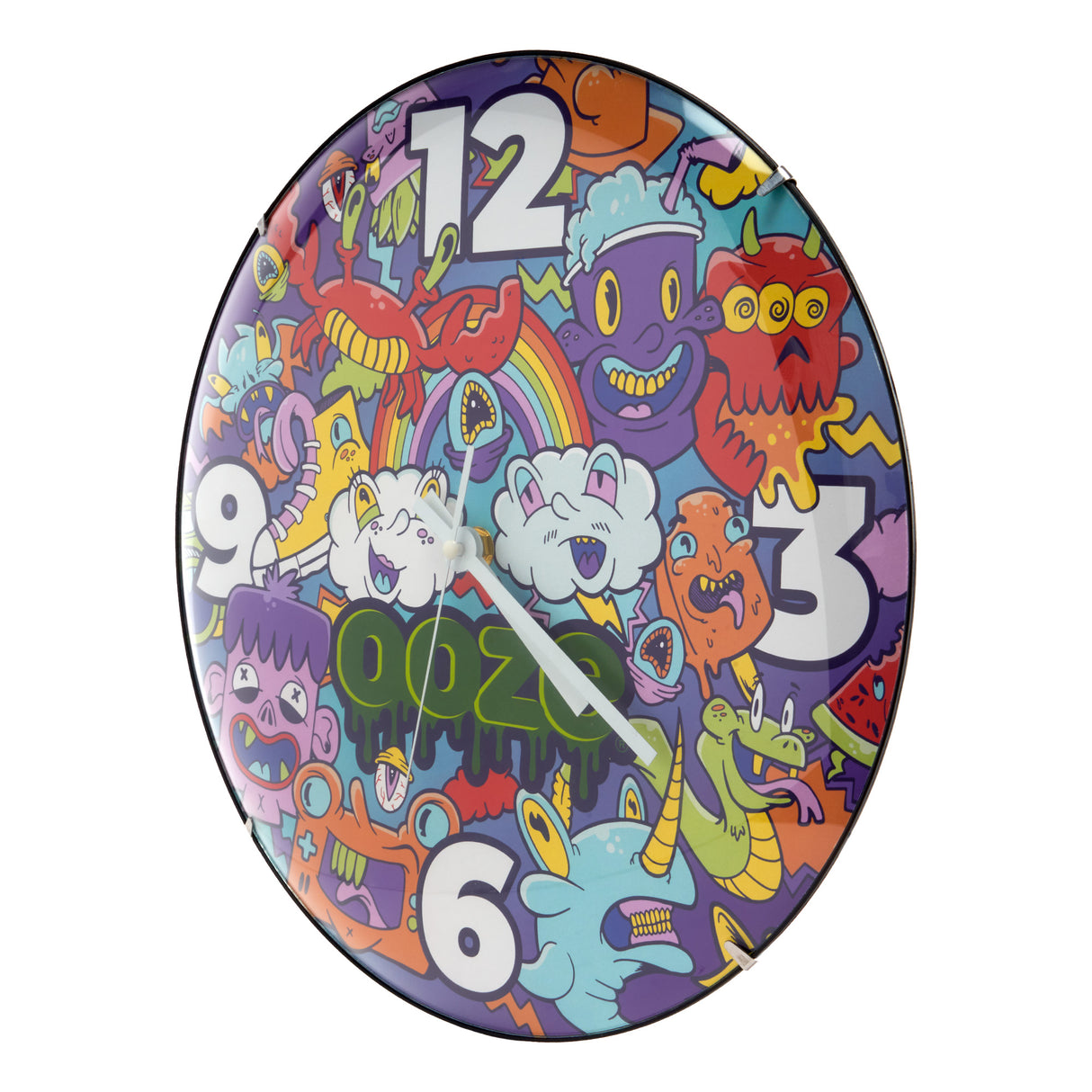 Angled view of Hype Engine wall clock