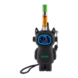 Black Ooze Bot character vape battery with a cart screwed on top of head