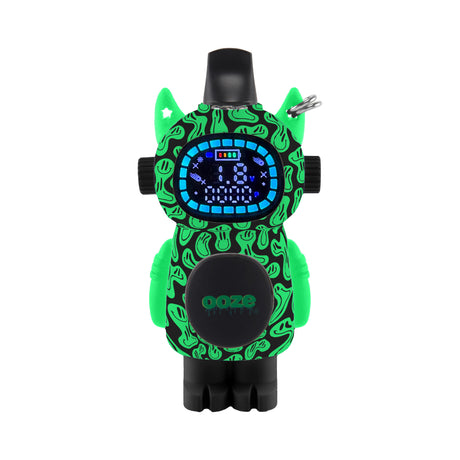 The Melty Bot Character Vape faces forward with the screen turned on