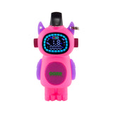 Atomic pink Ooze Bot character vape battery with the screen turned on