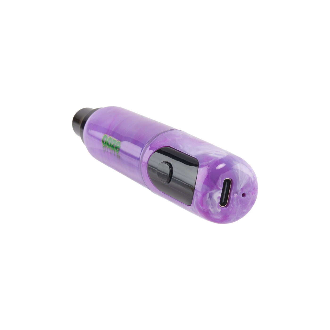 Angled view from base of purple hilo battery