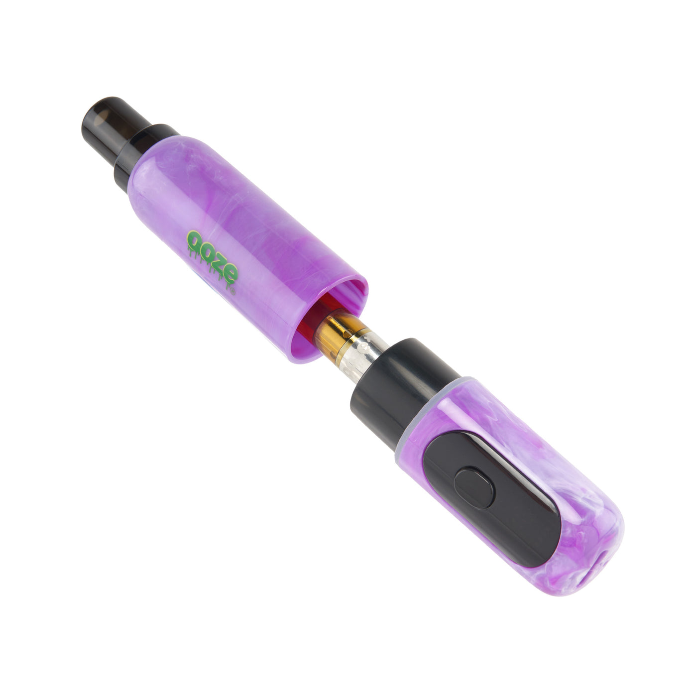 Purple Hilo battery cap pulling off to show cart