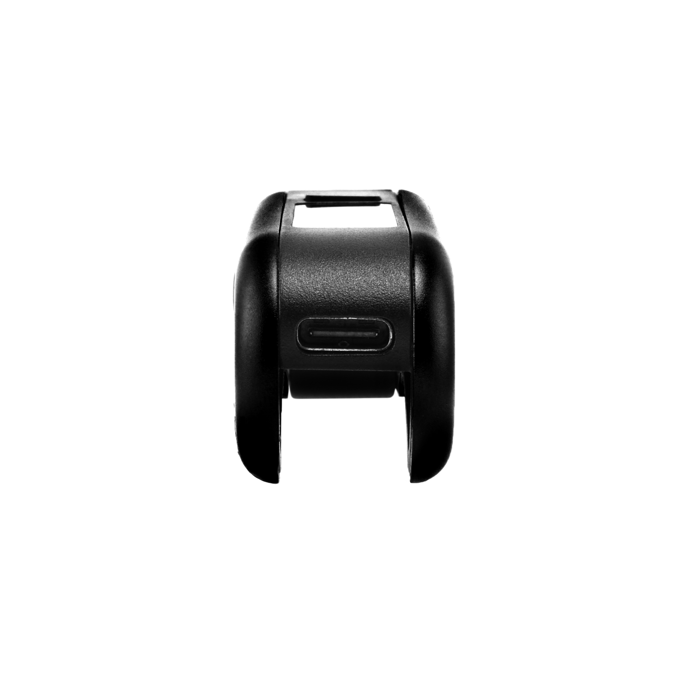 Bottom of black Hinge vape battery showing type-c port