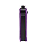 Back of purple Hinge vape battery with 510 thread in use position