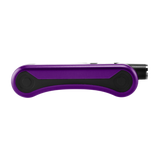 Side view of purple Hinge vape battery with 510 thread in use position