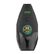 Black Hover vape device with digital display on a white background