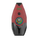 Red and black Hover device with digital display on a white background