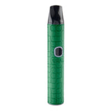 Green Pinch dry herb vape pen with textured design on a white background