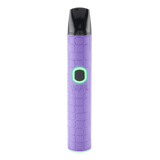 Purple Pinch dry herb vape device with a textured surface and black top on a white background