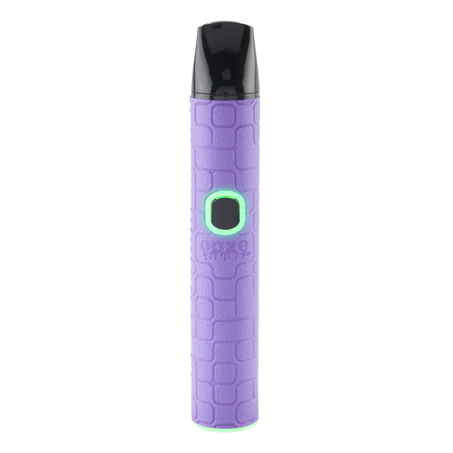 Purple Pinch dry herb vape device with a textured surface and black top on a white background