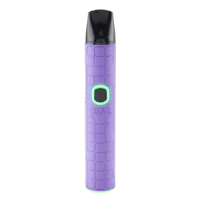 Purple Pinch dry herb vape device with a textured surface and black top on a white background