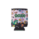 Front of the colorful Ooze Hotel Lucky koozie for slim cans