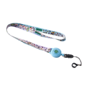 Blue and pink Ooze Hotel Lucky retractable vape lanyard