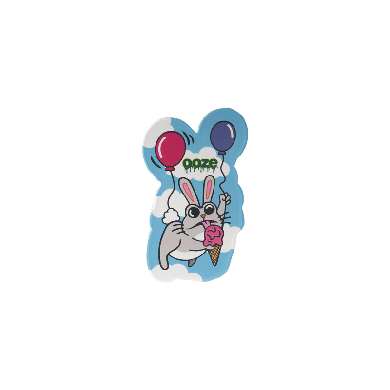 Ooze Hotel Lucky bunny magnet with two balloons and ice cream