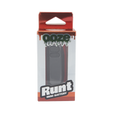 The red Ooze Runt Mini Battery in the original box