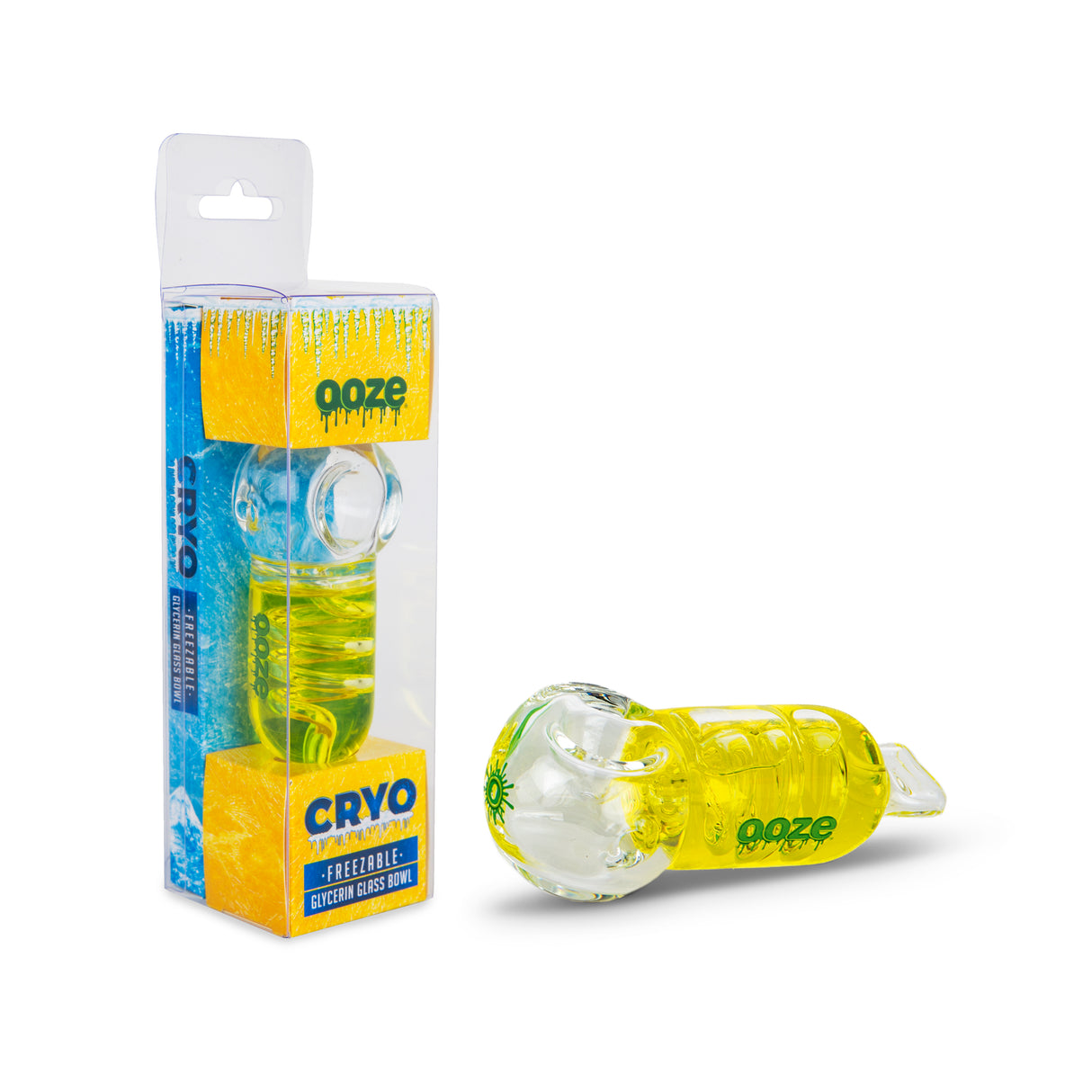 Ooze Cryo Freezable Glycerin Glass Bowl - Yellow