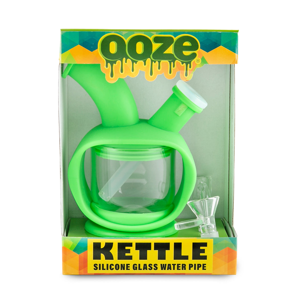 Ooze Kettle Silicone Water Bubbler & Dab Rig - Slime Green