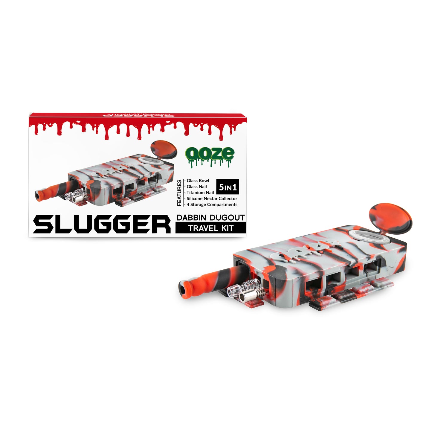 Ooze Slugger Dabbin' Dugout Silicone Travel Dab Kit - After Midnight