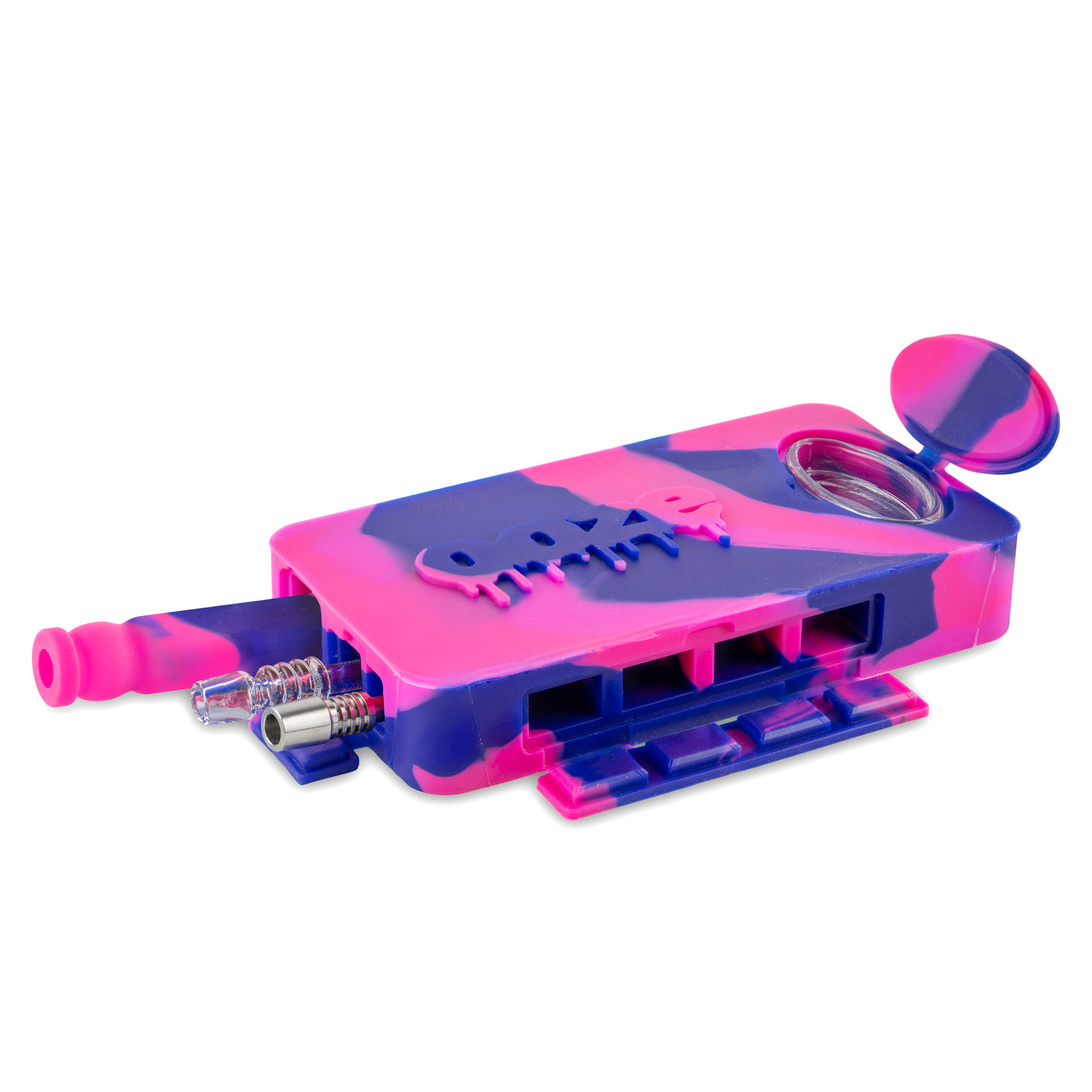 Ooze Slugger Dabbin' Dugout Silicone Travel Dab Kit - Razzle Dazzle