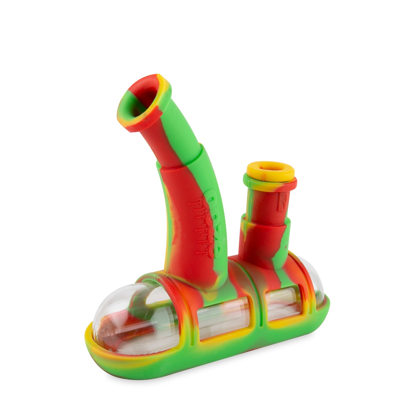 Ooze Steamboat Silicone Water Bubbler & Dab Rig - Rasta